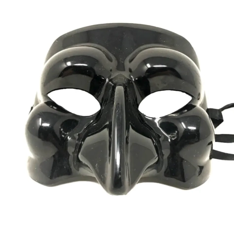Maschera di Pulcinella in plastica da indossare