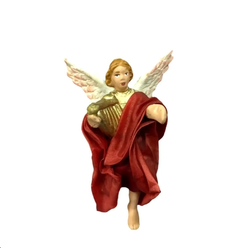 Angelo con arpa vestiti in stoffa 7 cm