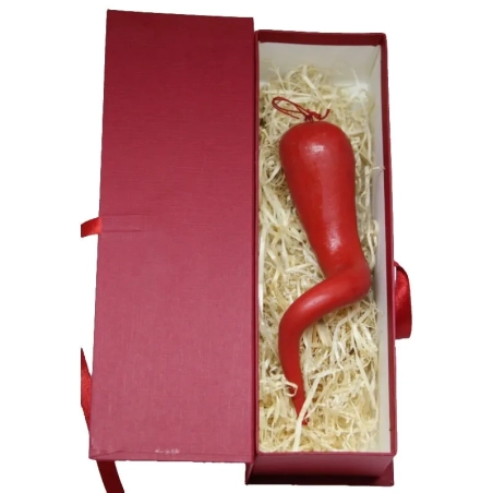 Corno in terracotta 15 cm con scatola regalo