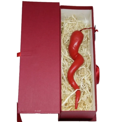 Corno in terracotta 20 cm con scatola regalo