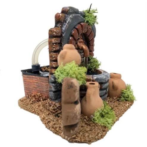 Fontana stile romano in terracotta 12 cm