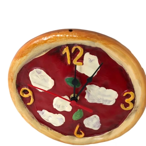Orologio Pizza in terracotta 20 cm 2