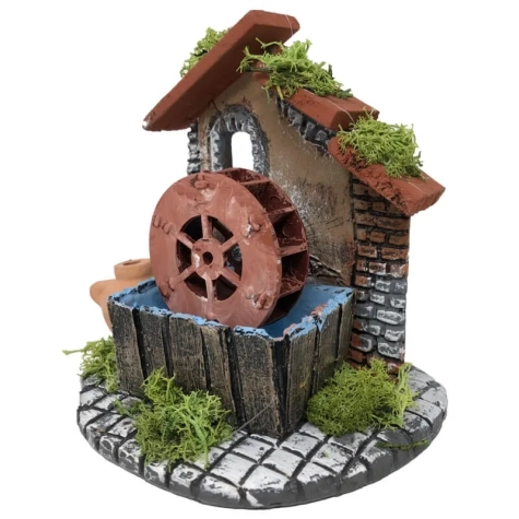 Mulino ad acqua in terracotta 12 cm 2