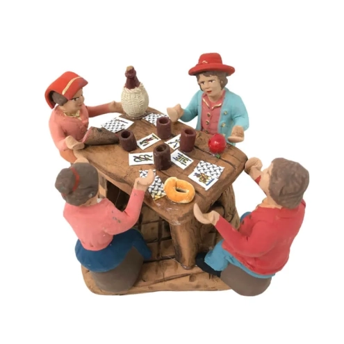4 pastori a tavola che mangiano 7 cm