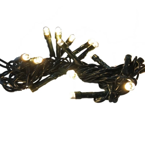 Serie da 20 luci LED gialle per presepe e albero