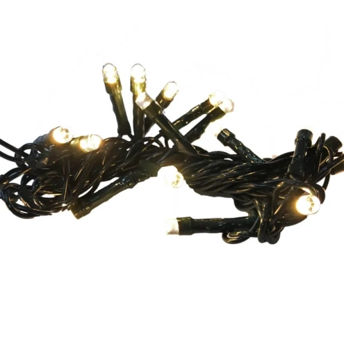 Serie da 20 luci LED gialle per presepe e albero