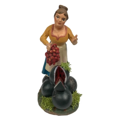 Fruttivendola napoletana in terracotta 10 cm