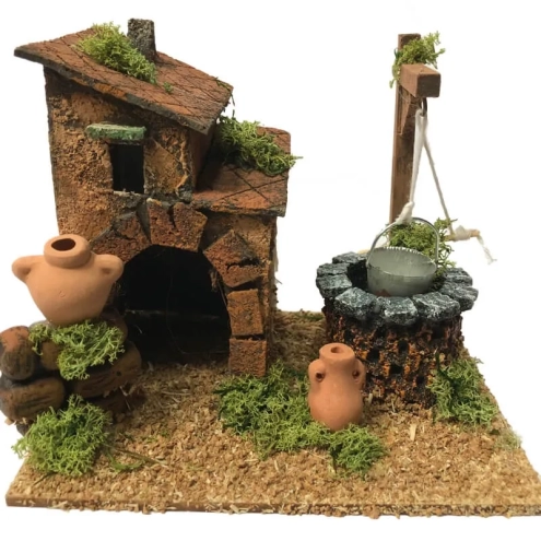 Ambientazione presepe con pozzo