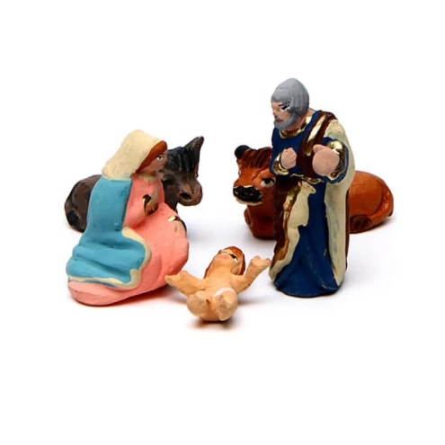 Sacra famiglia in terracotta 4 cm