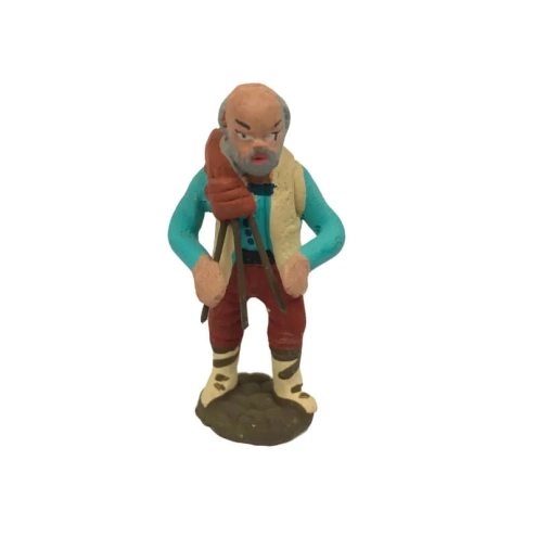 Zampognaro con zampogna in terracotta 4 cm