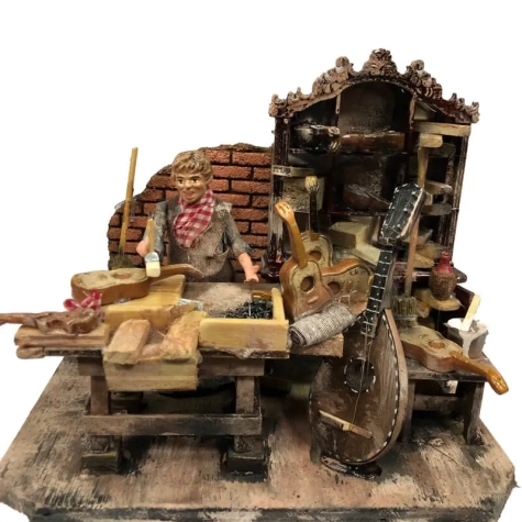 Antica bottega lavorazione strumenti in movimento 15 cm 2