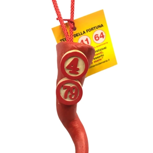 Corno Tombola napoletano in terracotta 12 cm