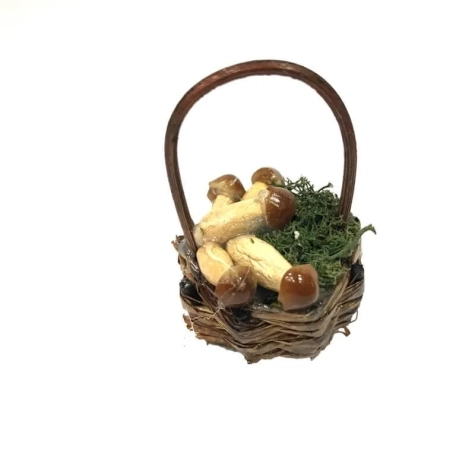 Cestino con funghi per pastori da 10 a 12 cm