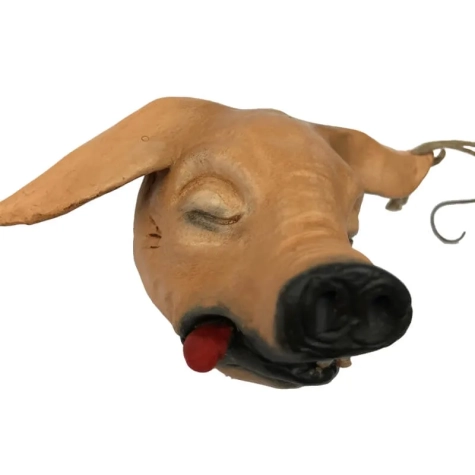 Testa di maiale in terracotta per pastori da 35 a 45 cm