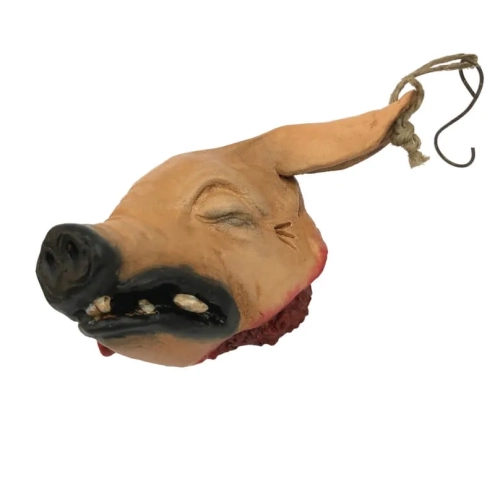 Testa di maiale in terracotta per pastori da 35 a 45 cm