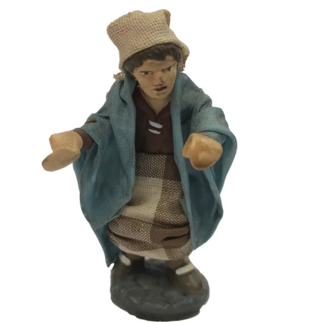 Statuina Fornaio o Pizzaiolo vestiti in stoffa 7 cm