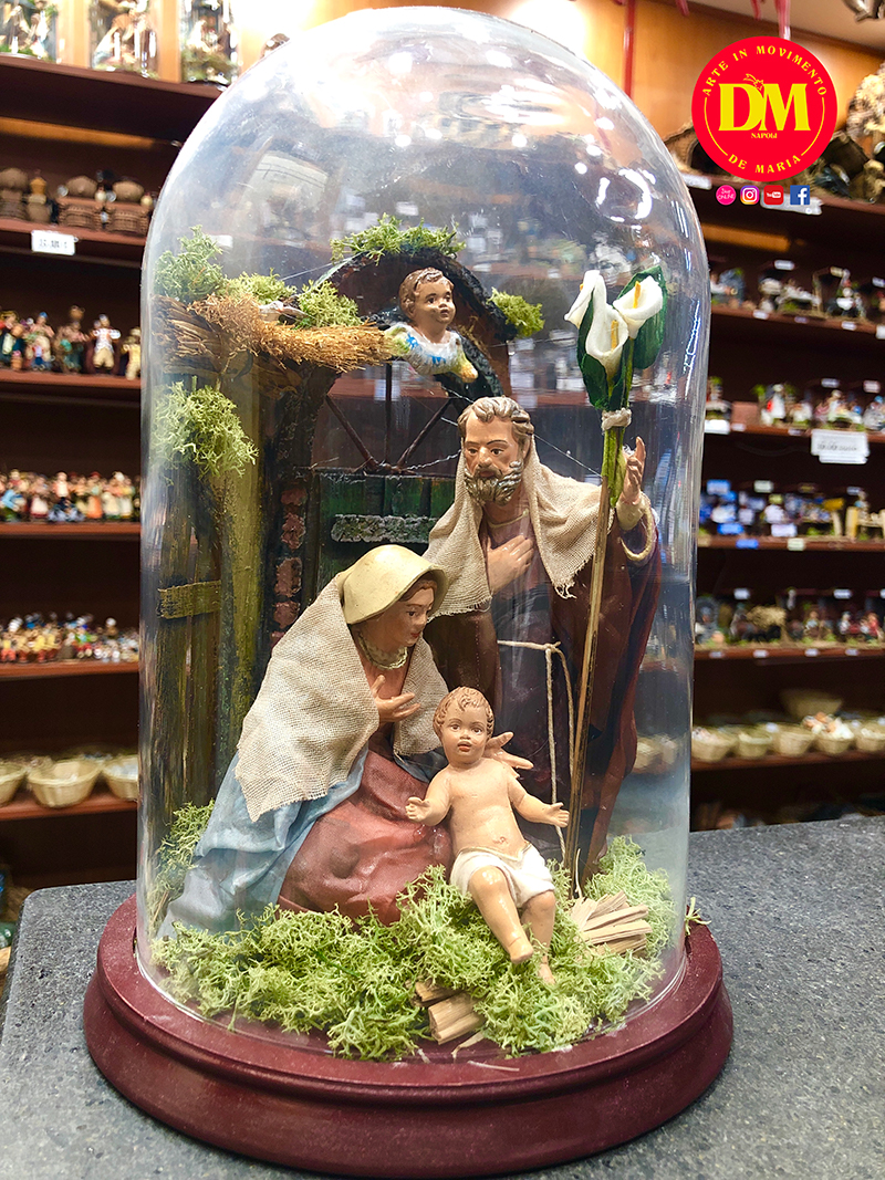 presepio in campana di vetro - Arte in Movimento De Maria
